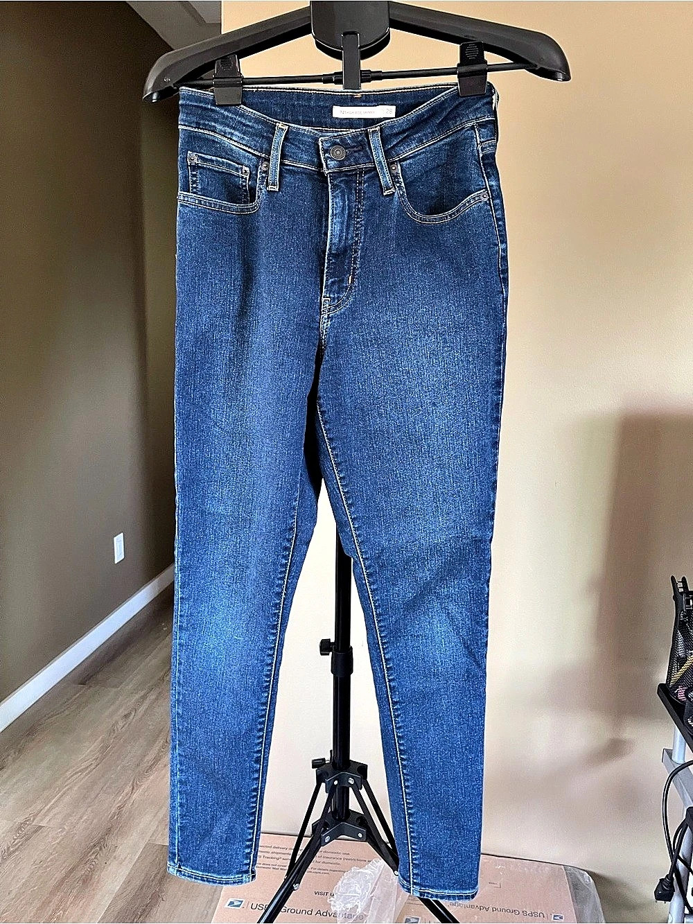 Levi's 721 High Rise Skinny High Rise Skinny Jeans Blue Waist 28